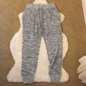 Gray & White Sweatpants